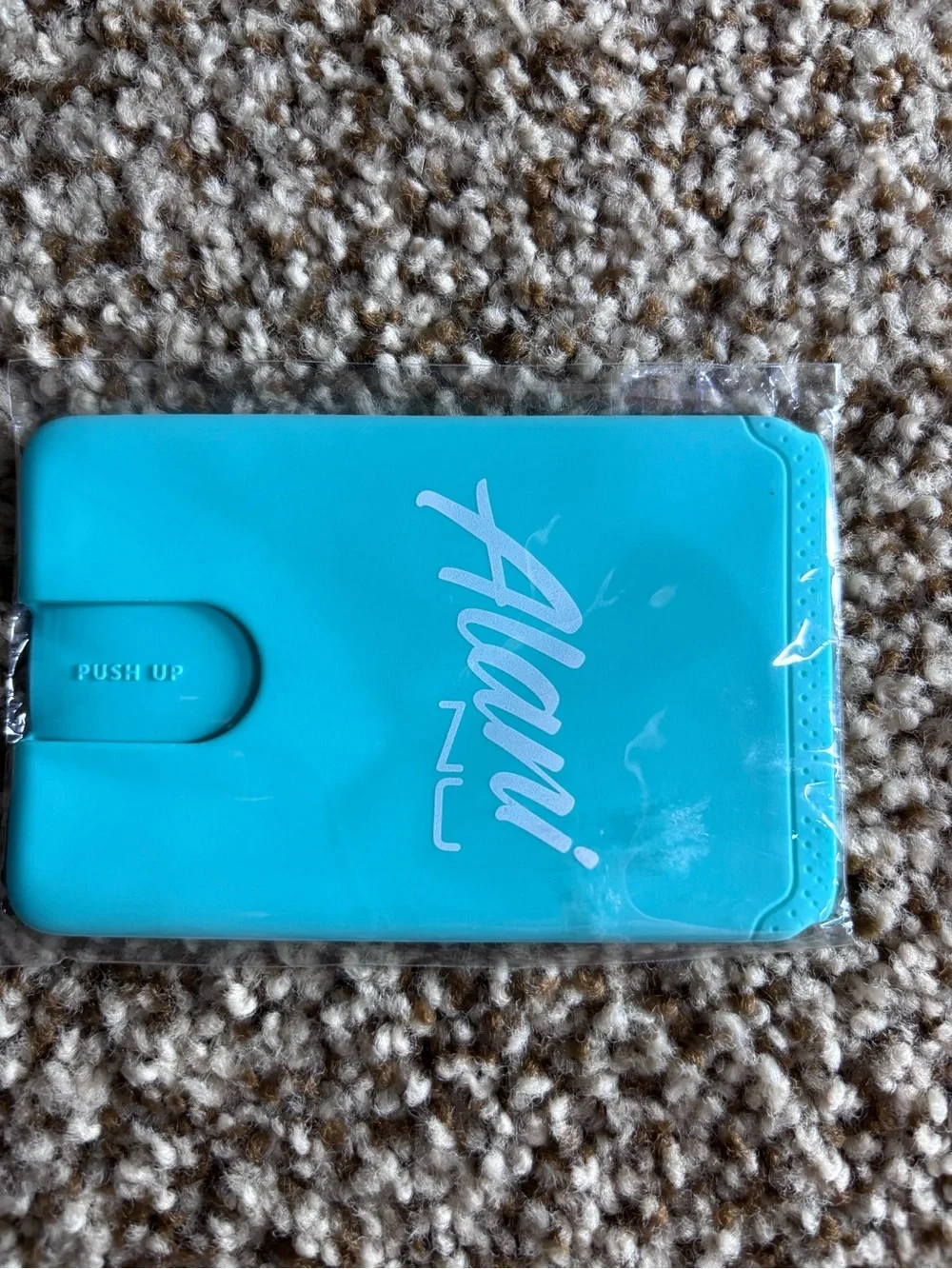 Teal Silicone Card Holder - Stick-On Phone Wallet